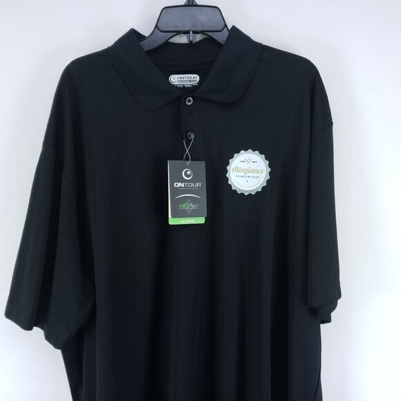 On Tour Golf Polo 100 Series Men's Size 3XL Black - Picture 2 of 7